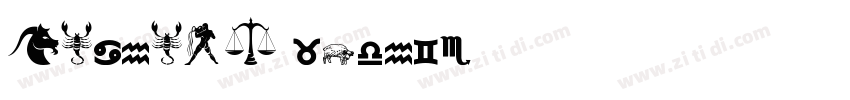 MHeiHKS Zodiac字体转换